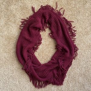 Nordstrom Circle Scarf - Burgundy